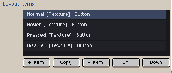 PixMold preview layout item table